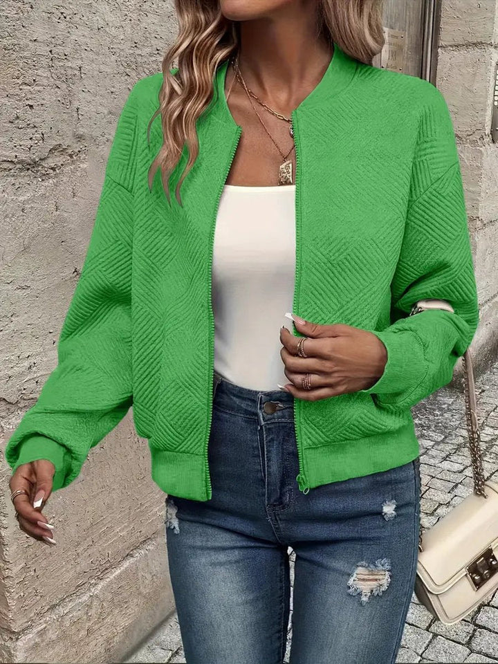 Emma | Chaqueta Bomber de Mujer Acolchada con Cremallera Texturizada