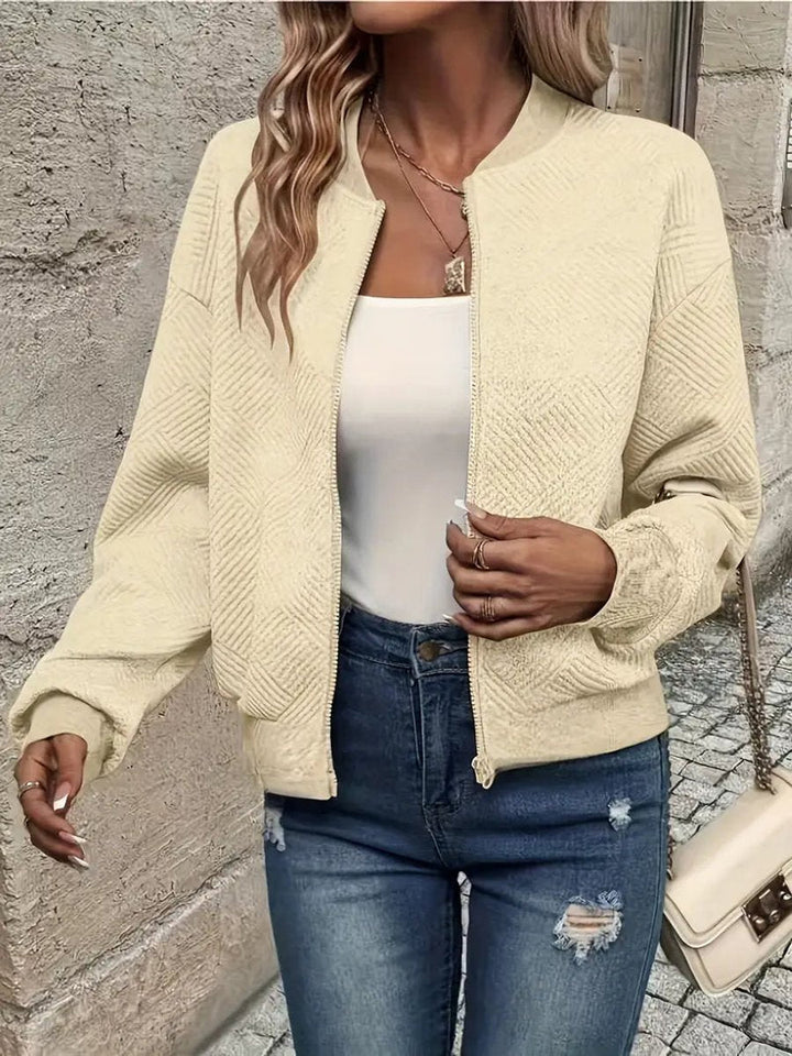Emma | Chaqueta Bomber de Mujer Acolchada con Cremallera Texturizada