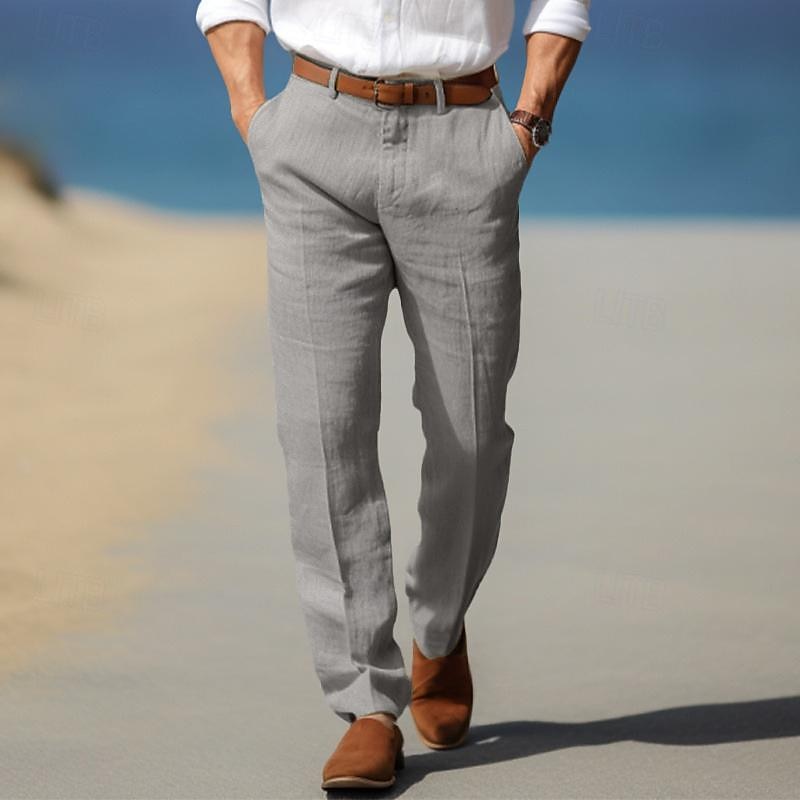 PREMIUM LINEN LUXURY MEN'S PANTS (WITH BELT LOOPS)