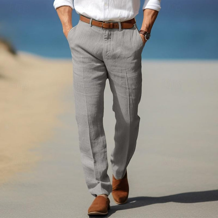 PREMIUM LINEN LUXURY MEN'S PANTS (WITH BELT LOOPS)