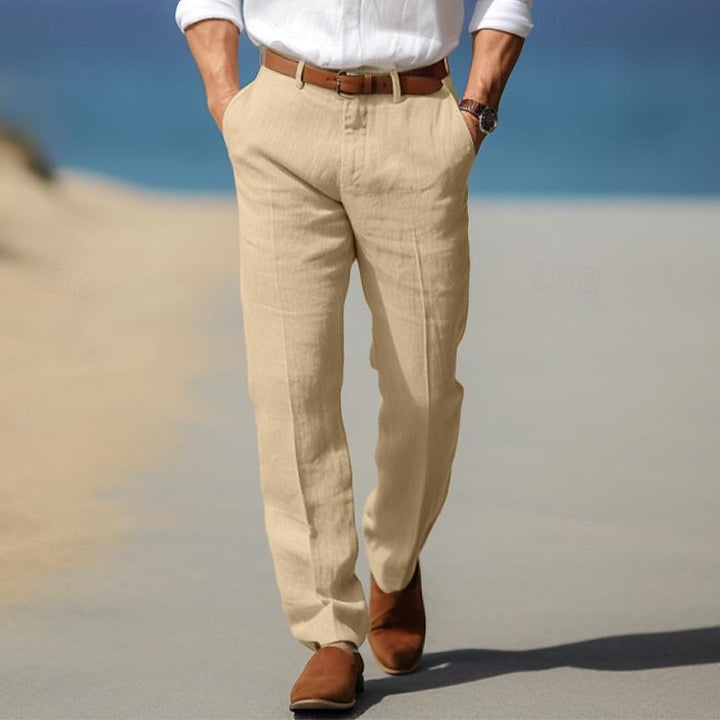 PREMIUM LINEN LUXURY MEN'S PANTS (WITH BELT LOOPS)